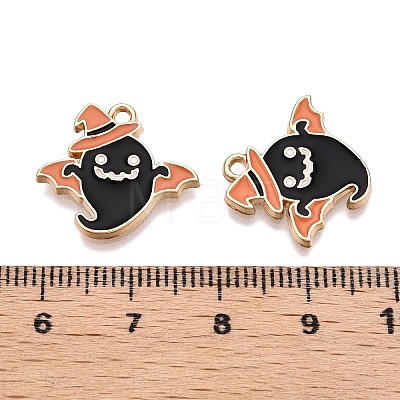 Halloween Theme Rack Plating Alloy Enamel Pendants ENAM-N056-359B-1