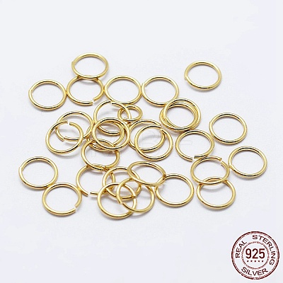 925 Sterling Silver Saw Cut Open Jump Rings STER-F036-02G-0.8x5mm-1