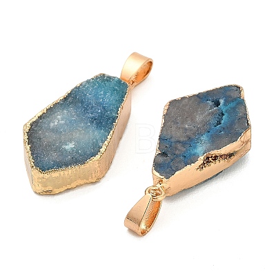 Natural Druzy Agate Pendants GG-K002-19-1