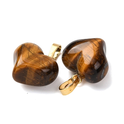 Natural Tiger Eye Pendants G-B188-04G-05-1