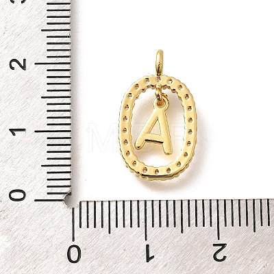 Brass Micro Pave Cubic Zirconia Pendants ZIRC-P123-01G-A01-1