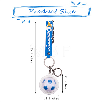 Soccer Keychain Cool Soccer Ball Keychain with Inspirational Quotes Mini Soccer Balls Team Sports Football Keychains for Boys Soccer Party Favors Toys Decorations JX297B-1