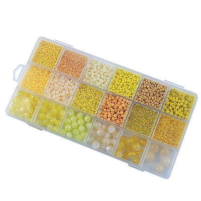 DIY 18 Style Resin & Acrylic Beads Jewelry Making Finding Kit DIY-NB0012-04A-1