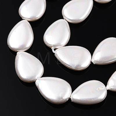 Electroplate Natural Freshwater Shell Beads Strands SHEL-R049-026A-1