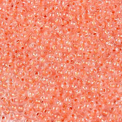 6/0 Transparent Inside Colours Glass Seed Round Beads SEED-N006-004J-1