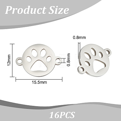 Unicraftale 16Pcs 201 Stainless Steel Links Connectors STAS-UN0056-52-1