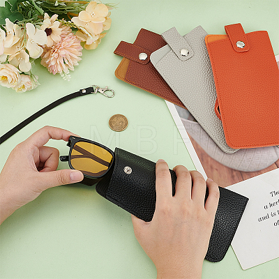 4Pcs 4 Colors Imitation Leather Glasses Storage Bags ABAG-AR0001-05-1
