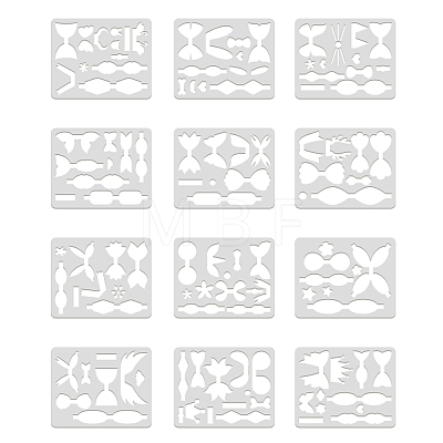 Plastic Drawing Painting Stencils Templates DIY-WH0222-013-1