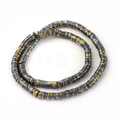 Electroplated Non-magnetic Synthetic Hematite Beads Strands G-P408-Q-2x1-1