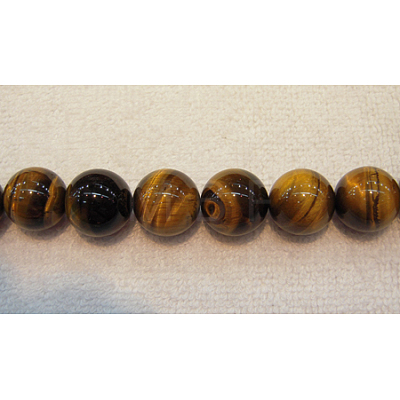 Round Tiger Eye Beads Strands X-Z0RQT014-1