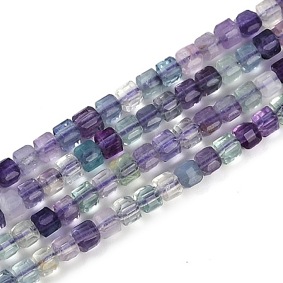 Natural Colorful Fluorite Beads Strands G-P553-E01-02-1