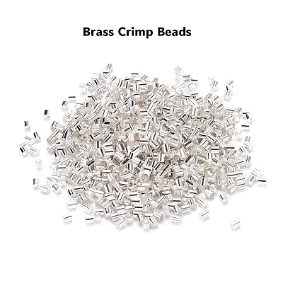 Brass Crimp Beads KK-YW0001-22-1