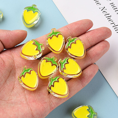 Transparent Enamel Acrylic Beads X1-TACR-S155-003H-1