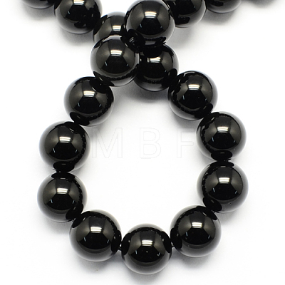 Natural Obsidian Bead Strands X-G-R173-14mm-02-1