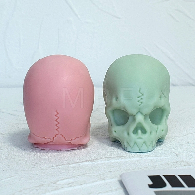 Halloween Skull DIY Food Grade Silicone Candle Molds PW-WG53501-01-1