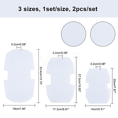CHGCRAFT 3 Sets 3 Style Non-woven Fabrics Felt Pad & Resin Net FIND-CA0001-99-1