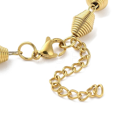 304 Stainless Steel Bicone Link Chain Bracelets for Women BJEW-G712-05G-1