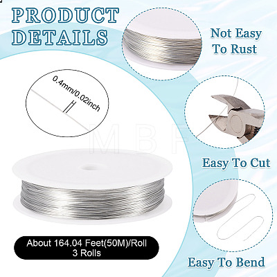 3 Rolls Baking Paint Iron Wire MW-TA0001-05A-05-1