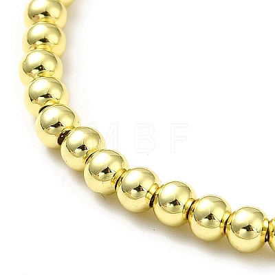 Rack Plating Brass Round Bead Slider Bracelets for Women BJEW-M232-01G-A-1