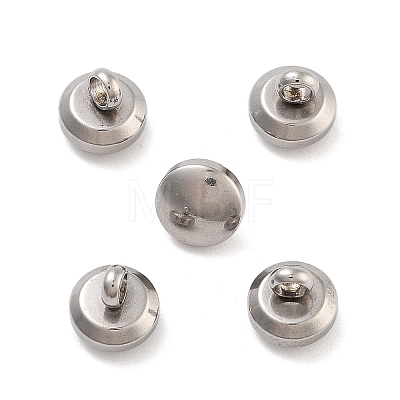 Non-Tarnish 202 Stainless Steel Charms Flat Round Charm STAS-B072-07P-01-1