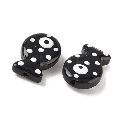 Baking Paint Glass Enamel Beads LAMP-D303-04K-1