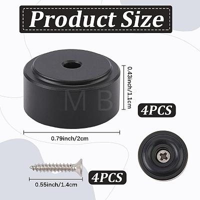 4Pcs Aluminum Furniture Pads FIND-CP0003-81EB-1