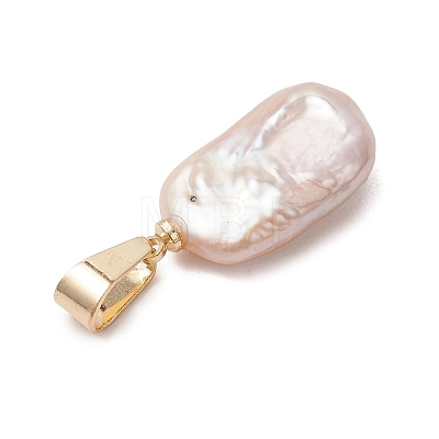Natural Baroque Keshi Pearl Pendants PALLOY-JF05218-01-1