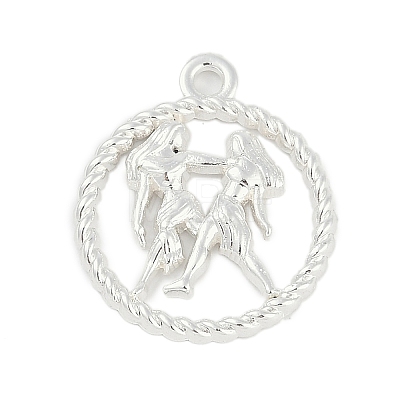 Twelve Constellations Alloy Pendants PALLOY-Q006-01G-S-1