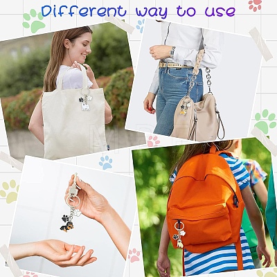 8Pcs Alloy Enamel Keychains KEYC-YW00277-1