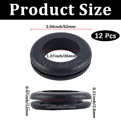 12Pcs Rubber Environmental Protection Two-sided Protective Coil FIND-CN0002-58B-1
