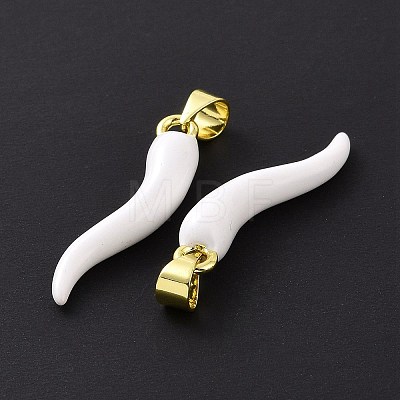Rack Plating Brass Enamel Charms KK-C008-19G-03-1