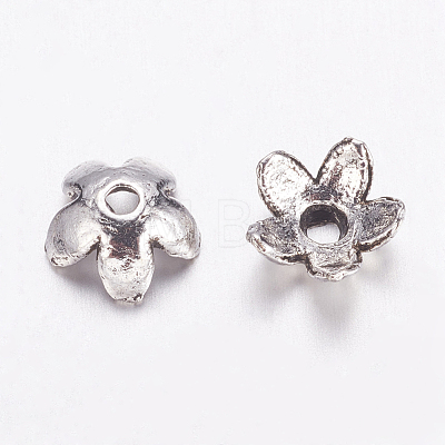 Tibetan Style Alloy Bead Caps X-LF1225Y-NF-1