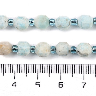 Natural Larimar Beads Strands G-O201B-105E-1