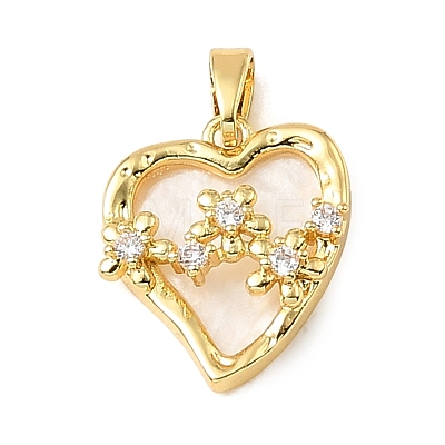 Brass Resin Pendants KK-E804-17G-1