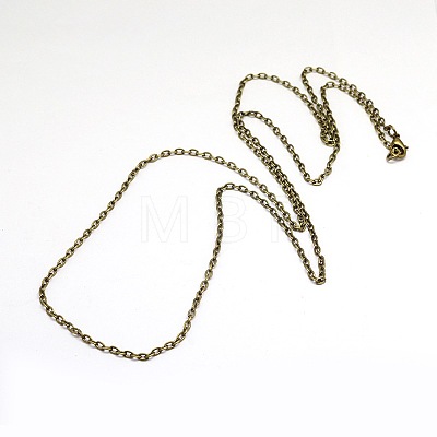 Vintage Iron Cable Chain Necklace Making for Pocket Watches Design MAK-M001-AB-1