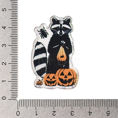 Halloween Theme Opaque Acrylic Pendants SACR-S034-08B-1