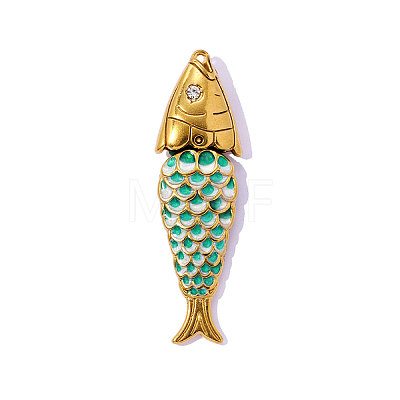 304 Stainless Steel Enamel Pendants STAS-A26-03-26-1