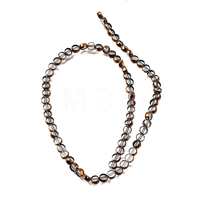 Electroplated Transparent Glass Beads Strands GL-CBA98F0-06B-06-1