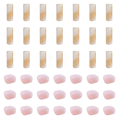 90Pcs 2 Styles Opaque Acrylic Imitation Gemstone Beads OACR-TA0005-14E-1