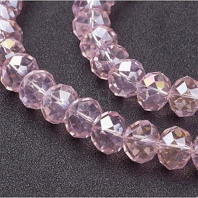 Electroplate Glass Beads Strands GR10MMY-59AB-1