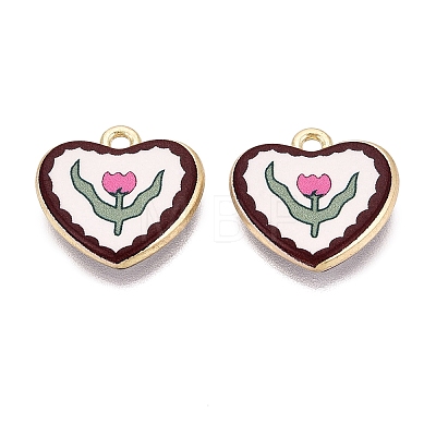 Valentine's Day Printed Alloy Pendants PALLOY-SZC0008-15B-1