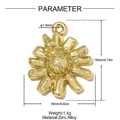 Zinc Alloy Pendants AL-OY001-24G-1