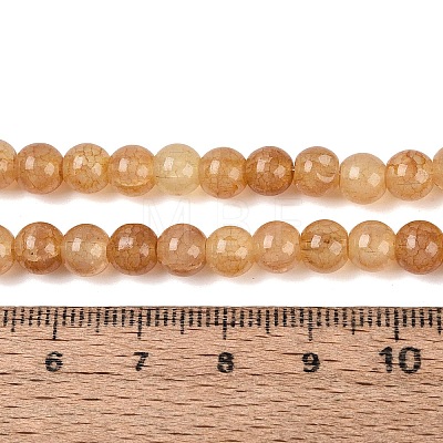 Ombre Effect Dyed Crackle Glass Beads Strands GLAA-Q106-01A-B13-1