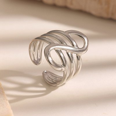 Line 304 Stainless Steel Cuff Open Rings WGE83BC-02-1