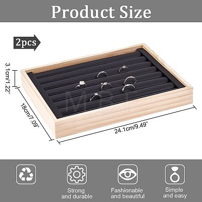 Wood Ring Display Boards RDIS-WH0009-008B-1