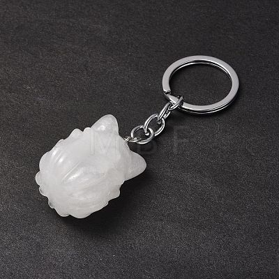 Natural Quartz Crystal Keychains KEYC-P011-03P-11-1