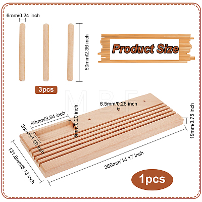 Wood Quilting Ruler Holder TOOL-WH0136-72-1