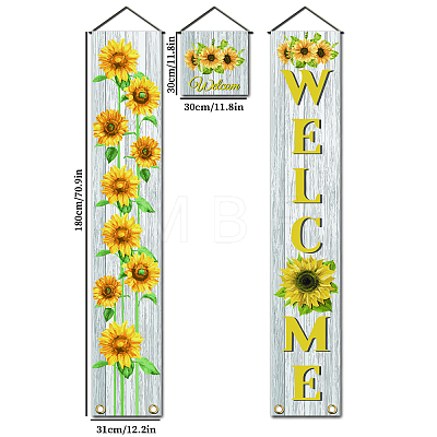 Polyester Hanging Sign for Home Office Front Door Porch Decorations HJEW-WH0023-007-1