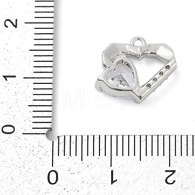 Brass Micro Pave Cubic Zirconia Charms ZIRC-P122-01C-P01-1