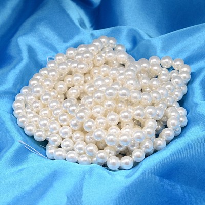 Round Shell Pearl Bead Strands BSHE-L011-6mm-A013-1